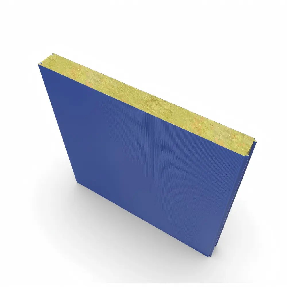 100mm Fire Rated Rock Wool Sandwich Wall Panel For Warehouse