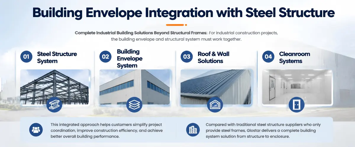 Building Envelope Integration with Steel Structure​