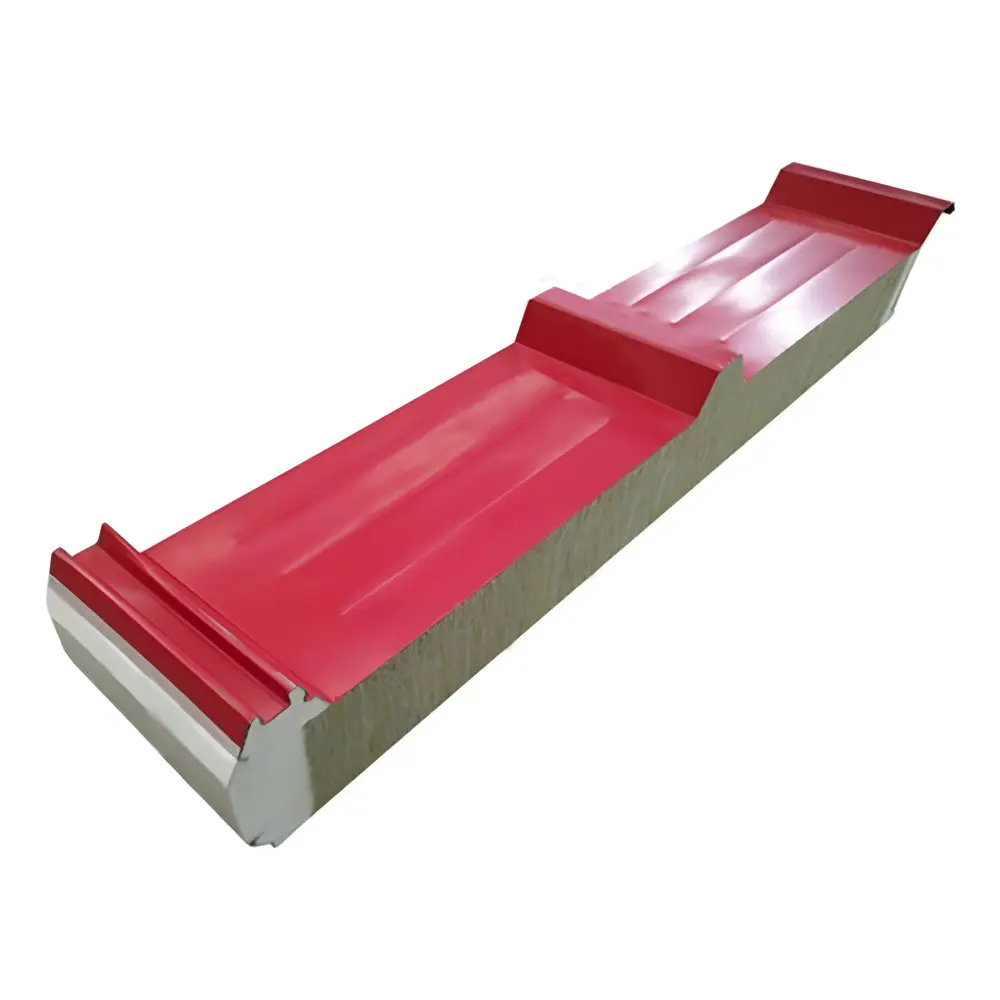 Fire Rated Rock Wool Sandwich Panel With PU Side Sealing For Roof