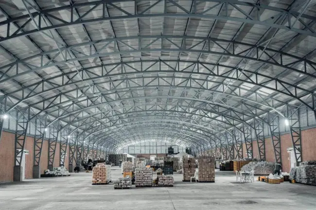 steel warehouse interior